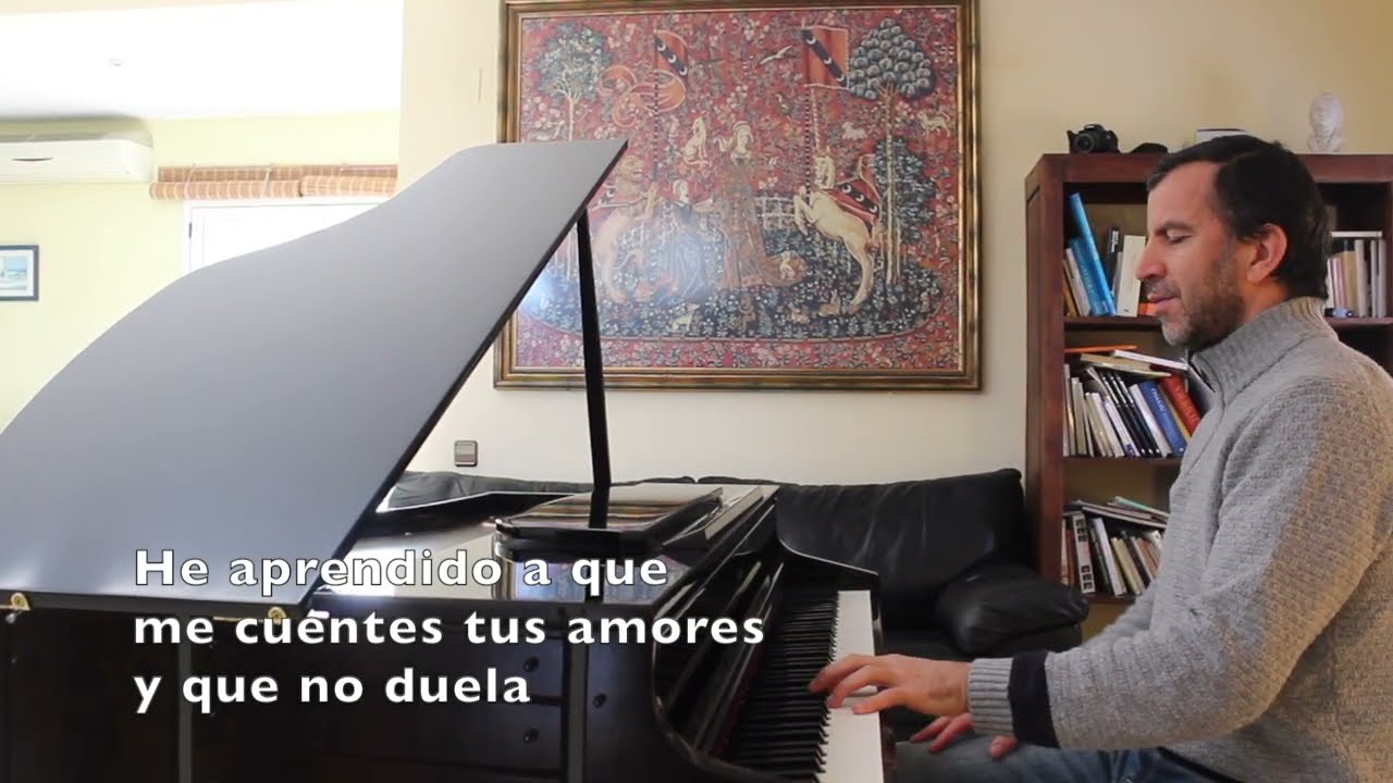 Jaguayano - Madre de mis hijos - Piano cover de Jesús Acebedo - Instrumental con letra en pantalla
