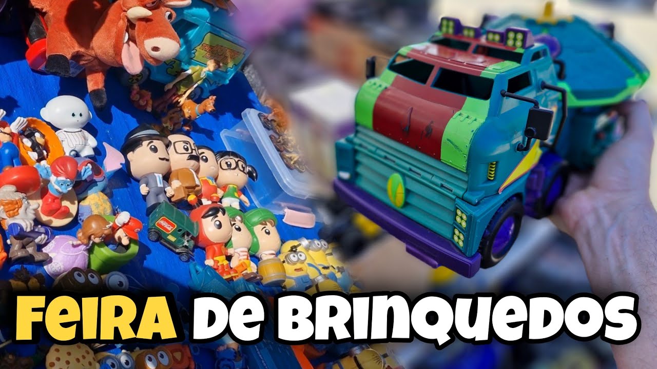 Encontrei brinquedos antigos e nostálgicos nesta  caçada na FEIRA DO ROLO