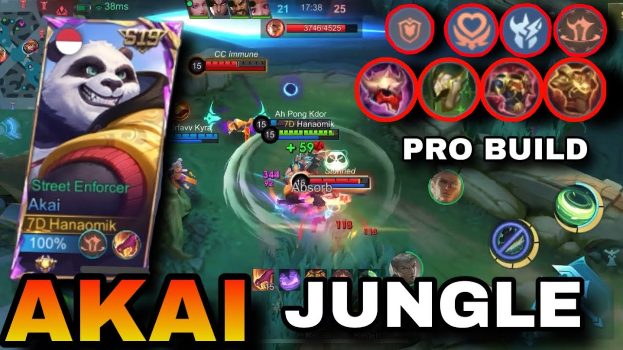 Akai Jungle Super Fast Farming Pro Build Gameplay! | Top 1 Build | Mobile legends