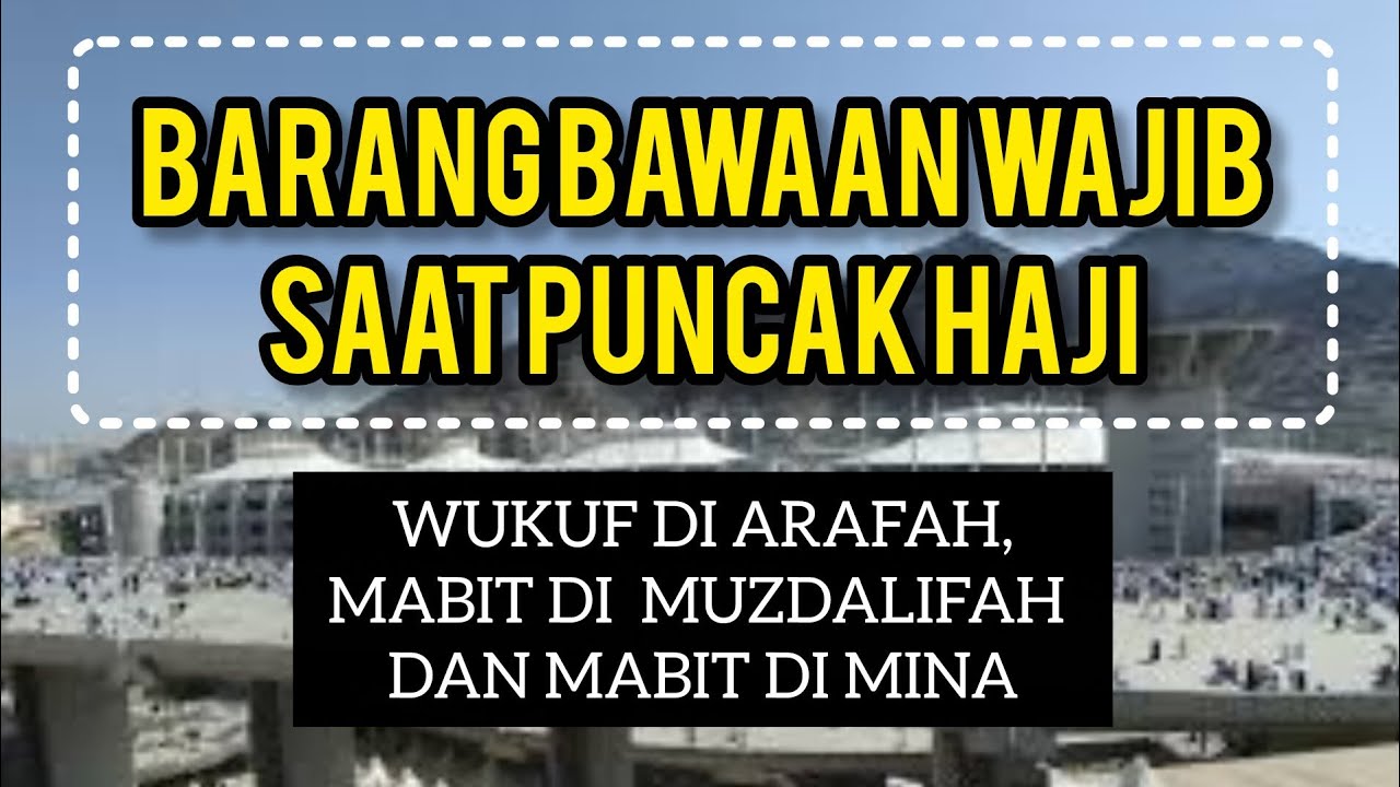 Nie zrozumcie tego źle! Oto niezbędne rzeczy na wukuf w Arafah, nocleg w Muzdalifah i Mina #hajj ...