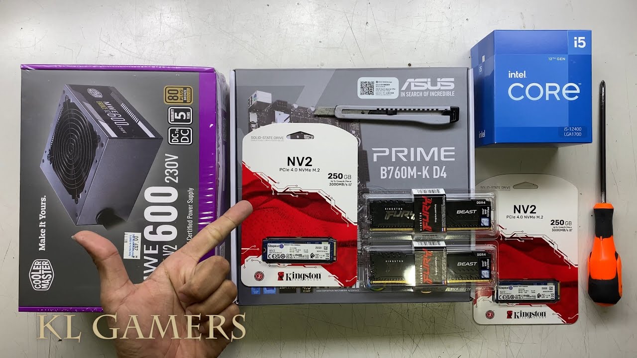 12th gen intel Core i5 12400 ASUS PRIME B760M-K D4 tiny white PC Slevcase PC Build