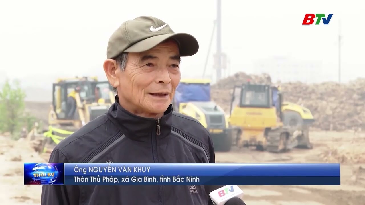 Trên công trường thi công Cảng hàng không quốc tế Gia Bình
