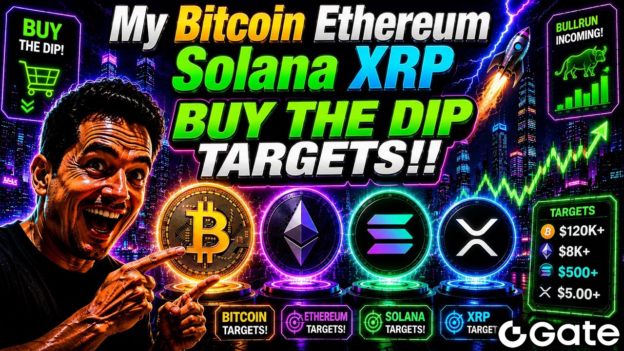 Bitcoin Ethereum Solana XRP Price News Update | My BUY THE DIP Price Targets 🚀