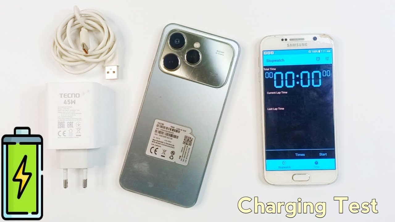 Tecno Spark 40 | Charging Test | Time And Speed | 45Watt Max Charging | 5200Mah