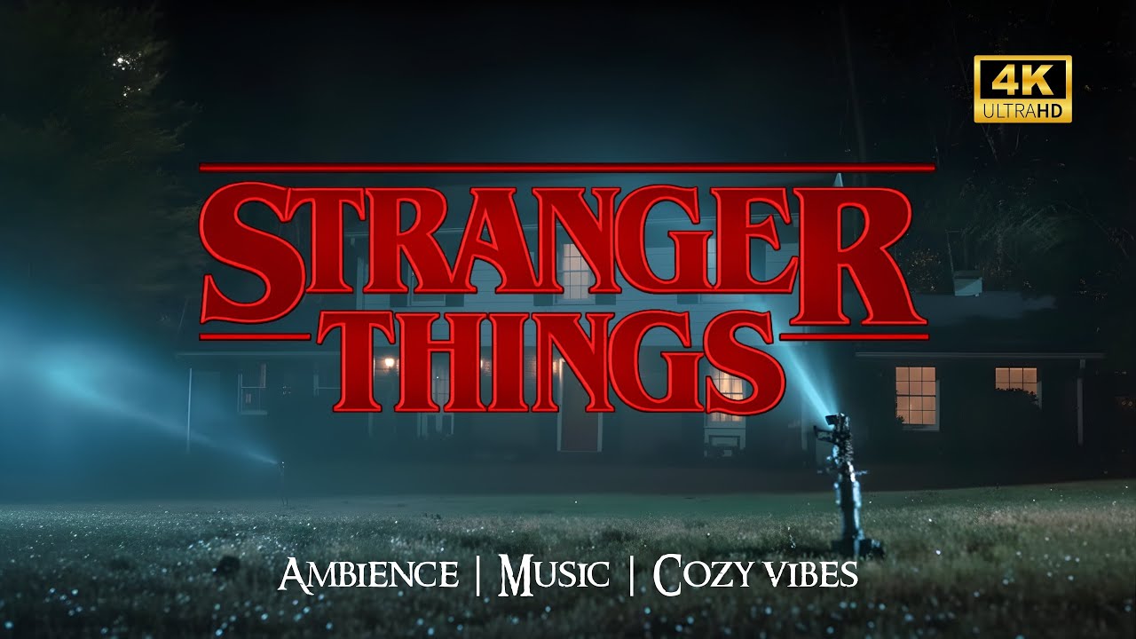 Stranger Things Mike House outside Ambience 🌩️ Live Wallpaper | Rain Music | 10H 4K Ultra HD