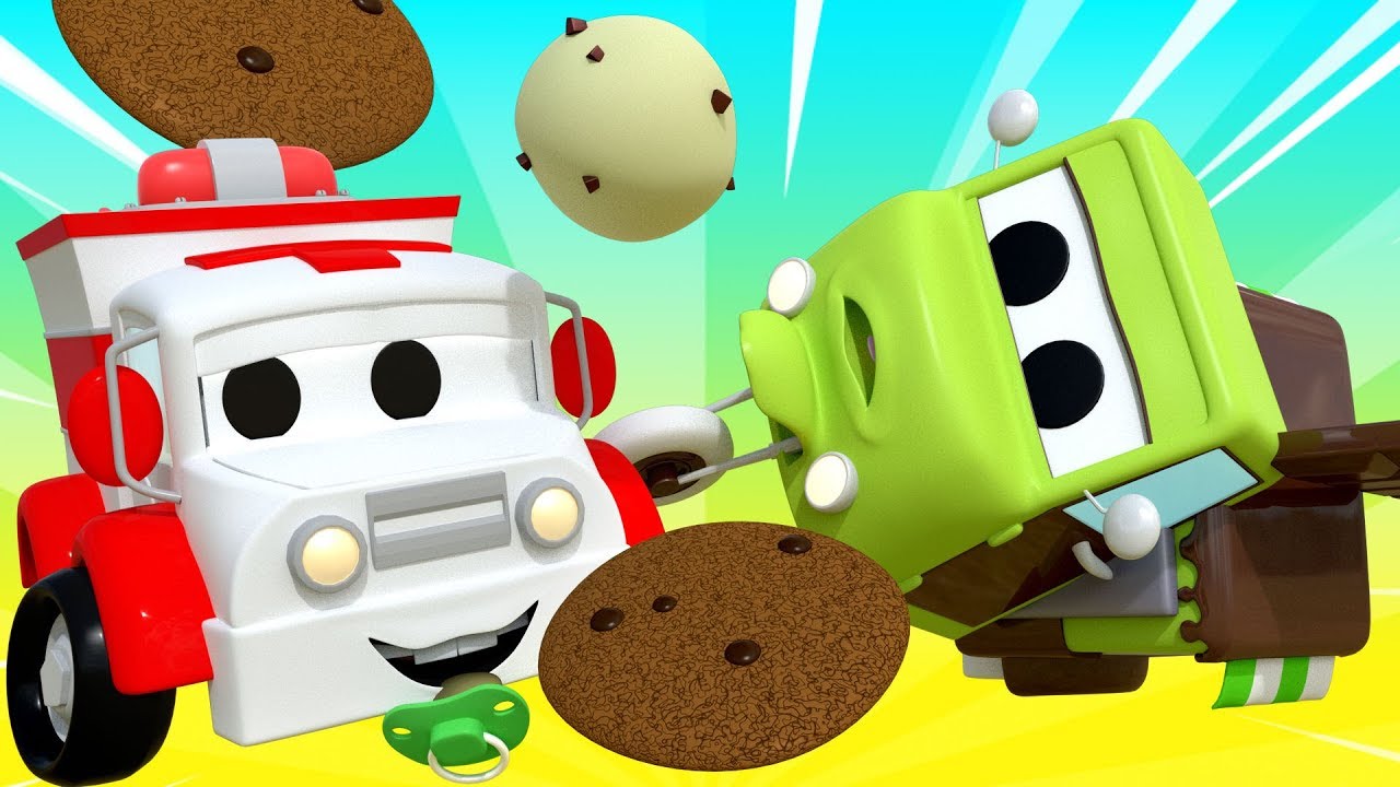 Amber the Ambulance -  Baby Carrie The Candy Car doesn'T Feel Too Well! - Car City ! Trucks Cartoons