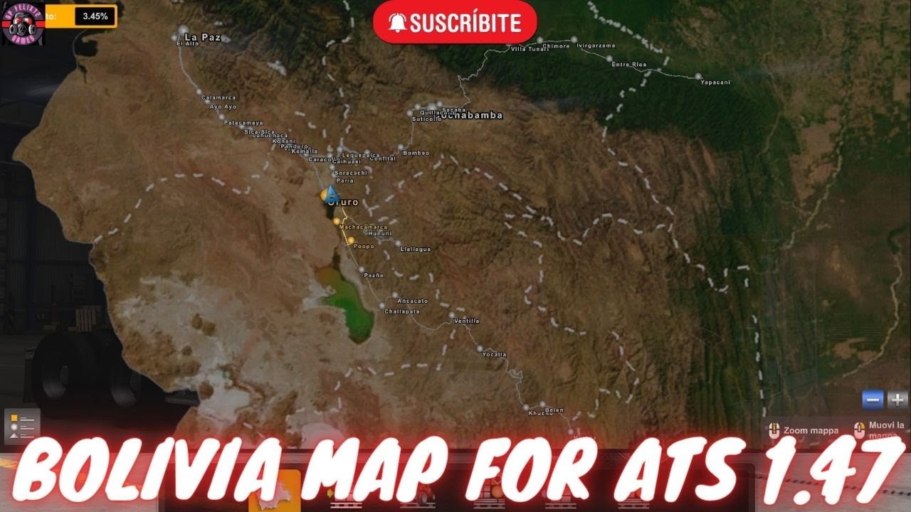 BOLIVIA MAP FOR ATS 1.47