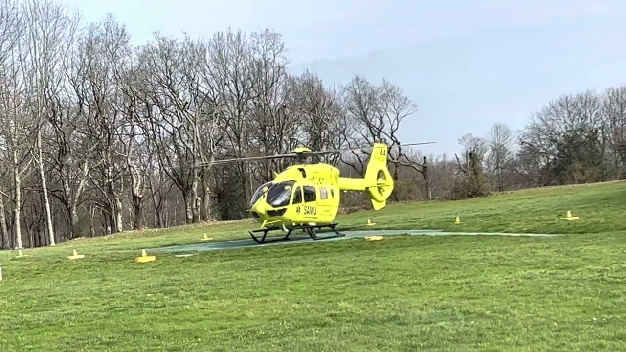 Décollage Hélicoptère SAMU 44 à St-Herblain