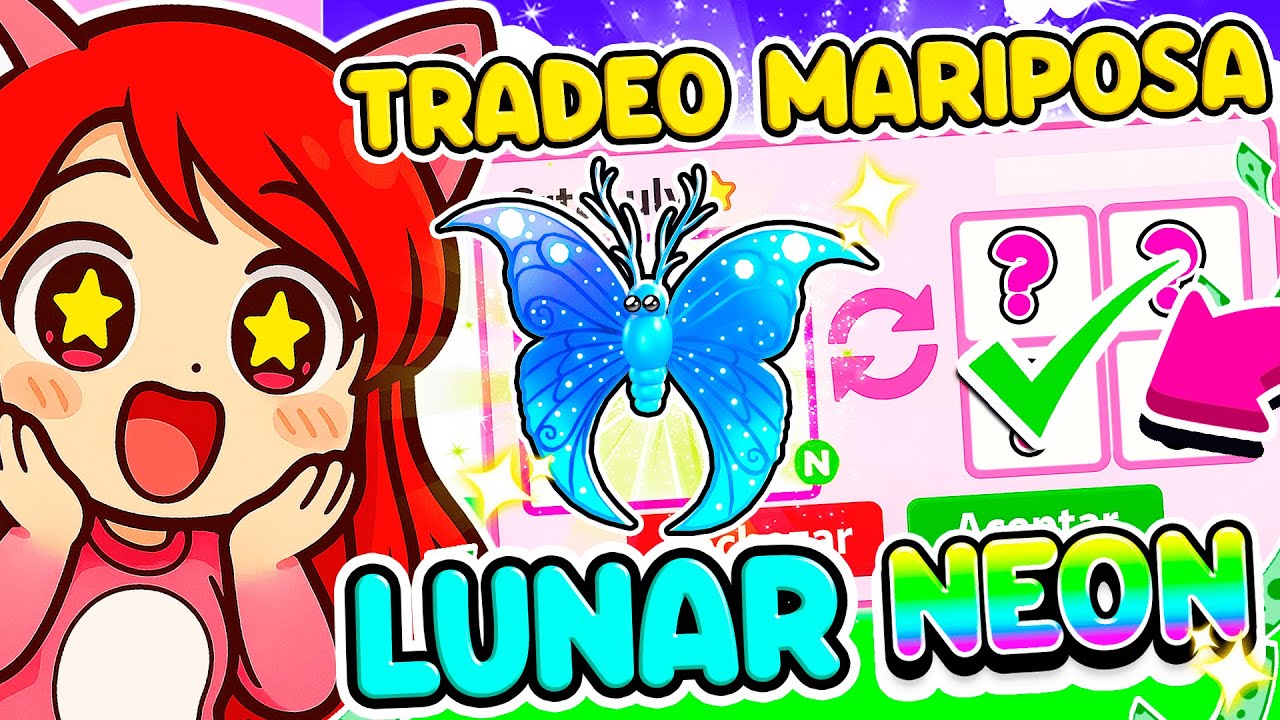 🦋¡TRADEÉ la PRIMERA MARIPOSA LUNAR *NEÓN* y ESTO ME OFRECIERON en ADOPT ME!