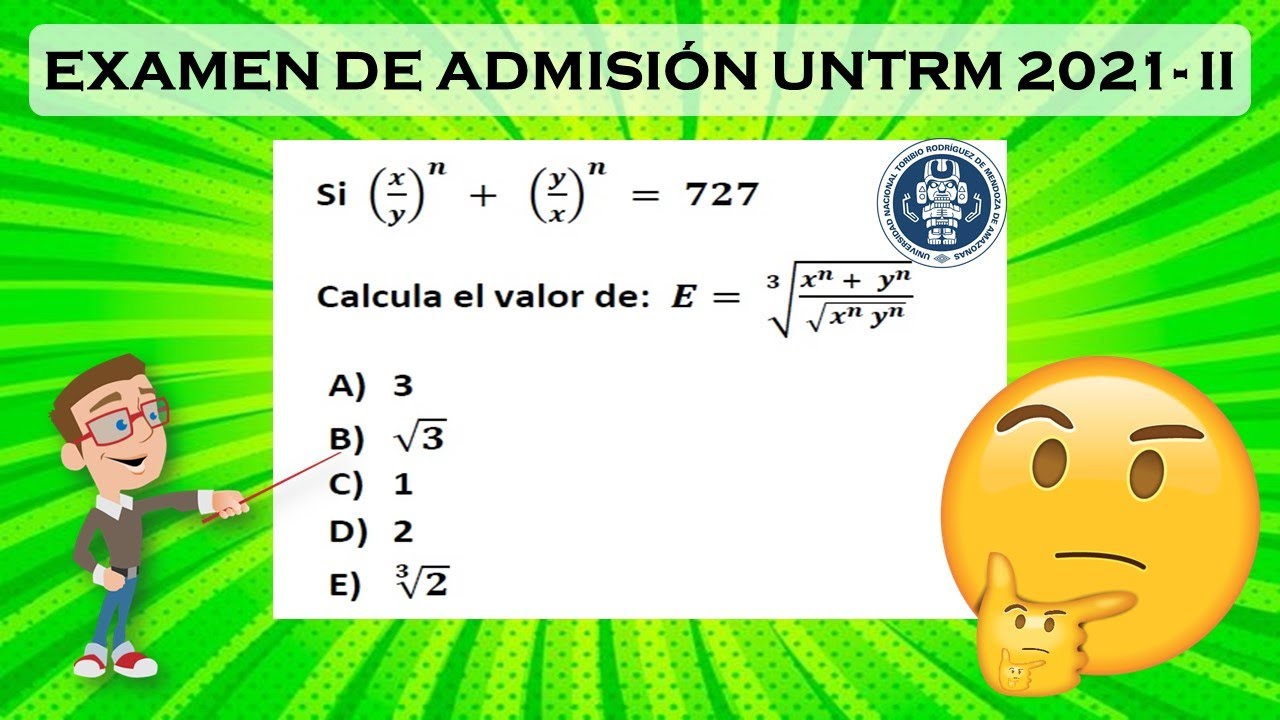 EXAMEN DE ADMISIÓN UNTRM 2021 - II 🧐   |    PRODUCTOS NOTABLES 🔥