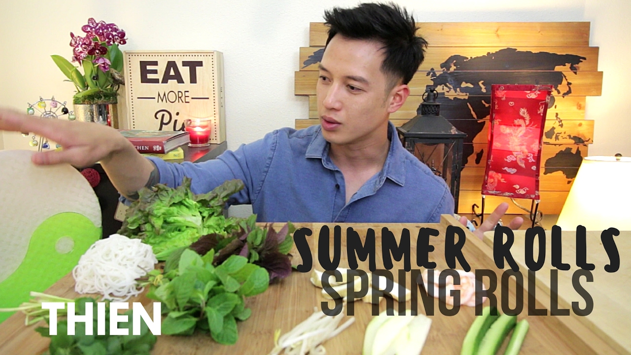 [mukbang/cookbang with THIEN]: Spring/Summer Rolls Vietnamese Recipe (Shrimp and Tofu)