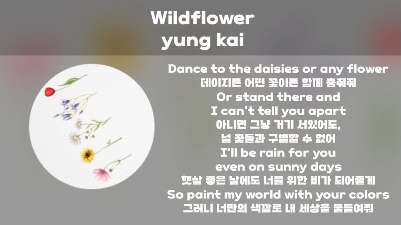 yung kai - Wildflower [가사 해석 포함]