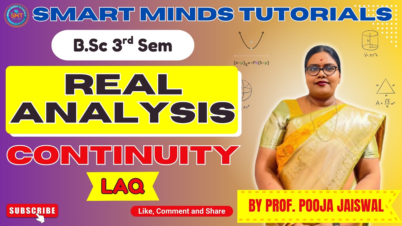 B.Sc 3rd Semester Maths | Real Analysis |Continuity | LAQ 7 Marks Important Questions 📘🔥