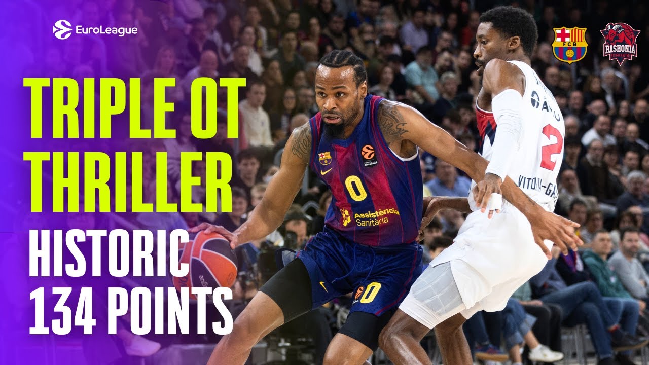 Triple Overtime FINAL Minutes | Barcelona Set the 134-Point EuroLeague RECORD