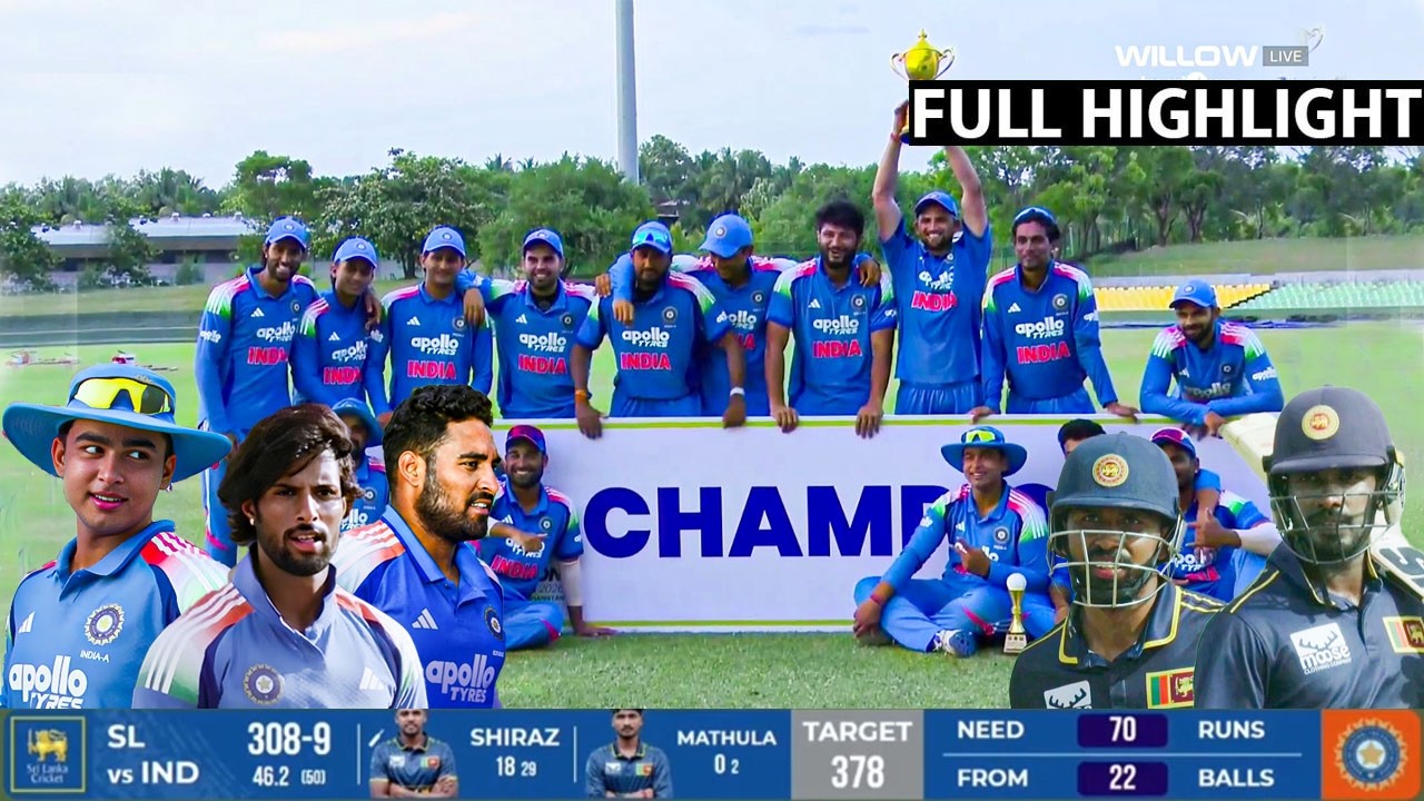 India A vs Sri Lanka A Tri-Series Final Match Full Highlights, Ind A vs SL A Final Full Highlights