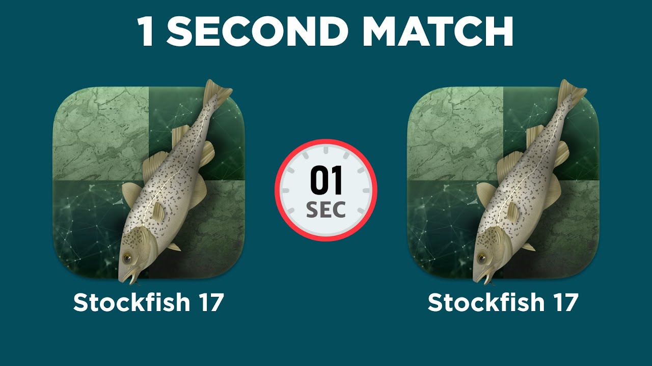What if both Stockfish 17 engines get 1 second?