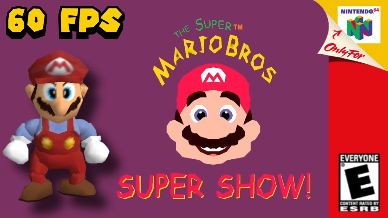 The Super Mario Bros. Super Show 64 60 FPS - Longplay | N64