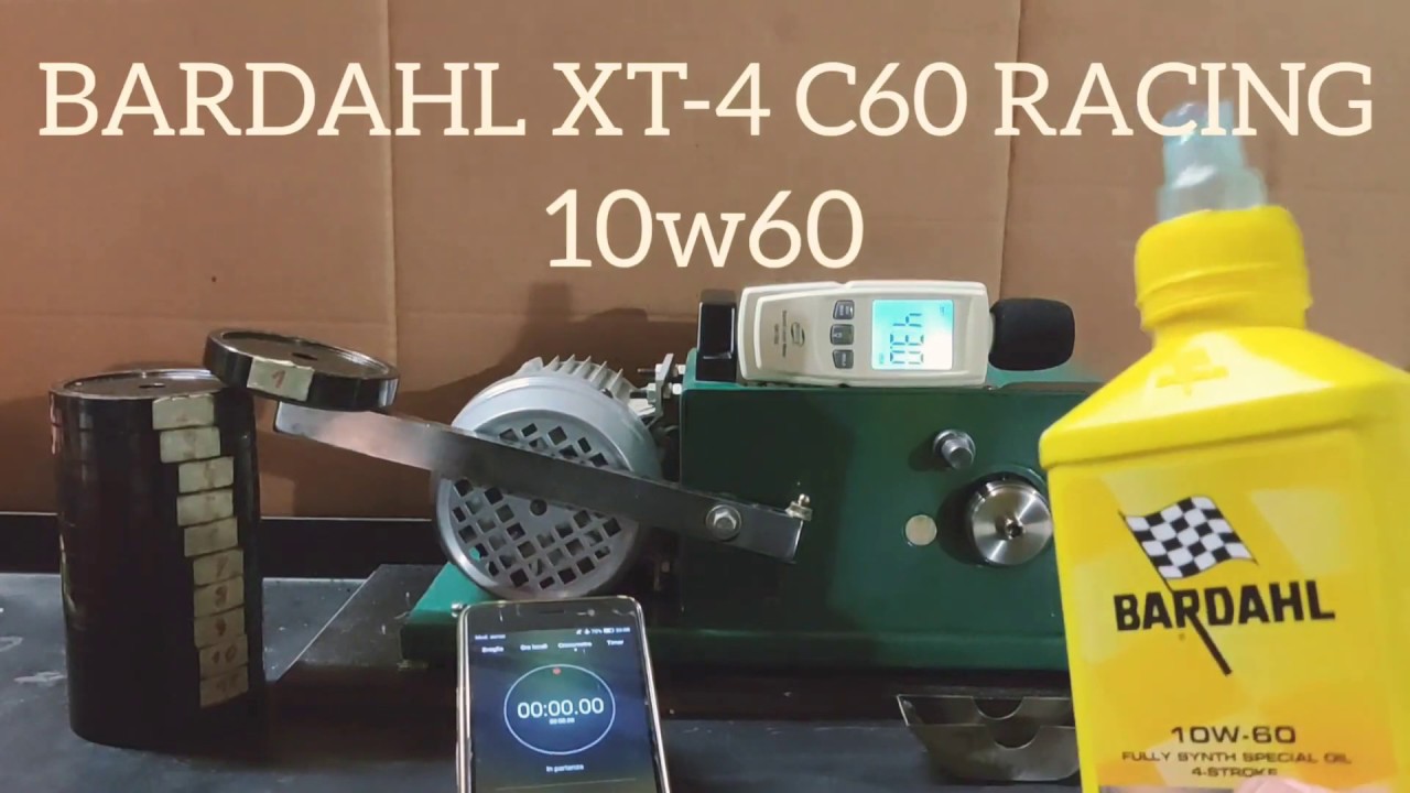 BARDAHL XT-4 C60 RACING 10W60 EXTREME FRICTION TEST
