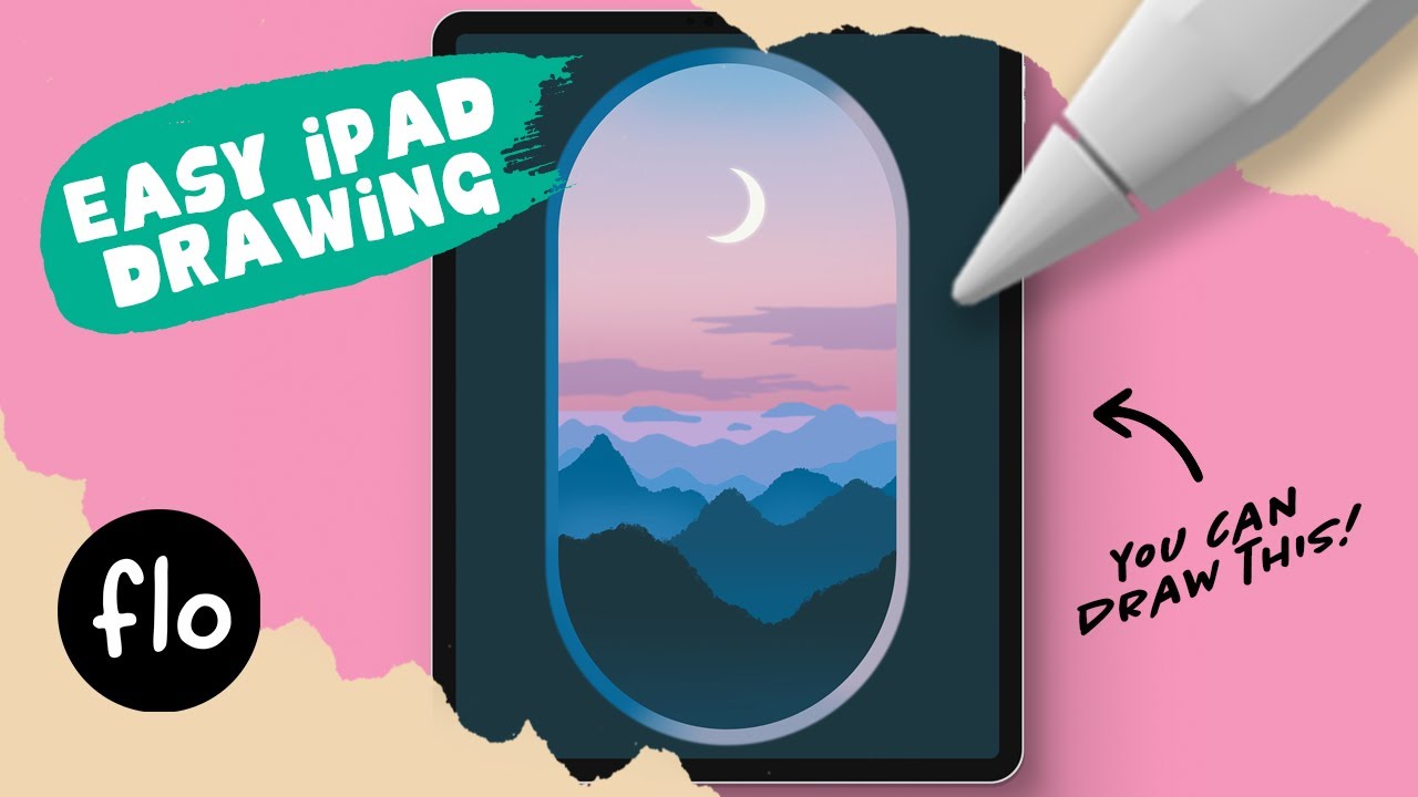 You Can Draw This SUNSET LANDSCAPE in PROCREATE