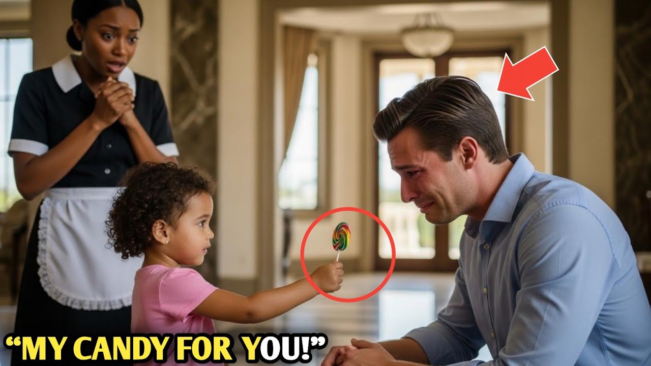 Maid’s Toddler Gives Her Half-Eaten Lollipop to Lonely Billionaire | What Happened Next Broke Your..