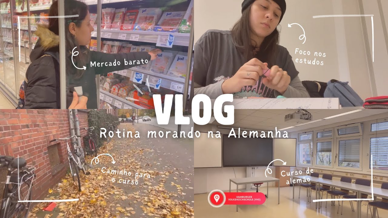 #VLOG DE ROTINA: CURSO DE ALEMÃO E SUPERMERCADO NA ALEMANHA - Ep.11