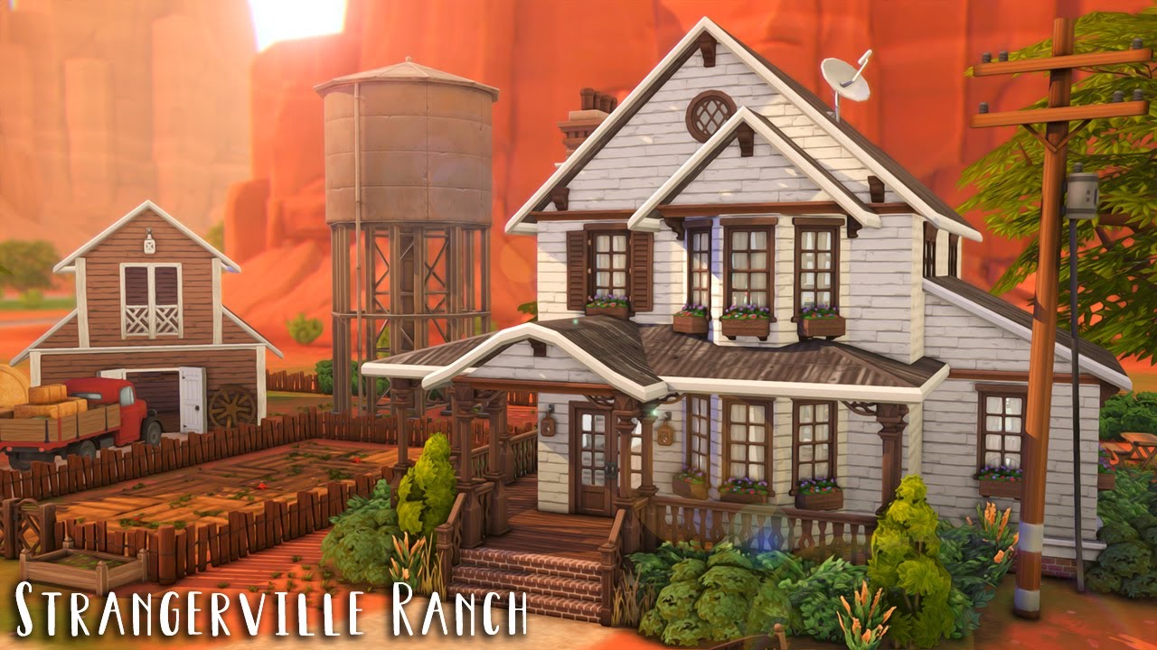 Strangerville Ranch 🐴🌵...(Sims 4 Speed Build)
