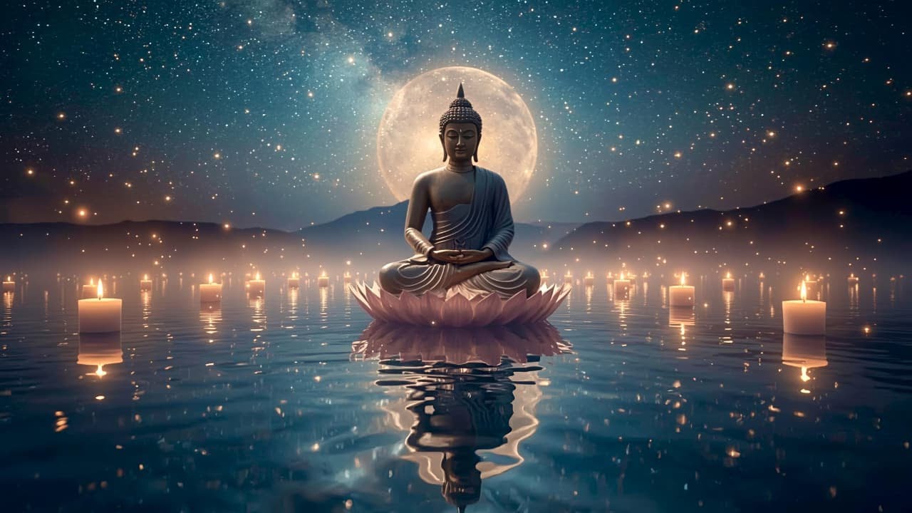 30 Minute Buddha Moonlight Meditation Music For Deep Relaxation & Calm Mind