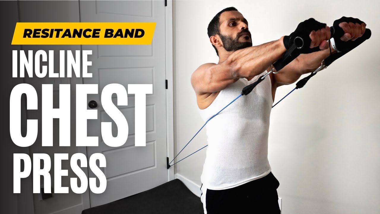 How To Do Incline Chest Press With Resistance Band | Upper Chest Workout | Fitness My Life