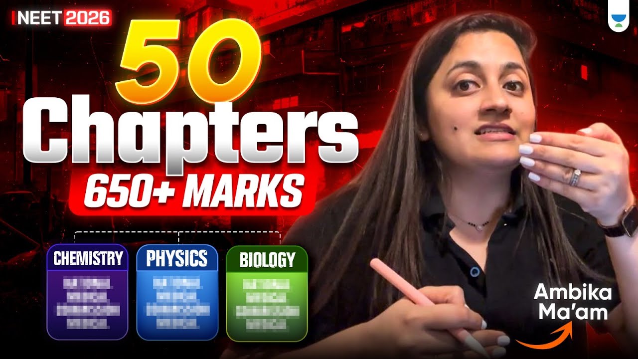 50 chapters=630+ Marks | Biology | NEET 2026 | Ambika Mam
