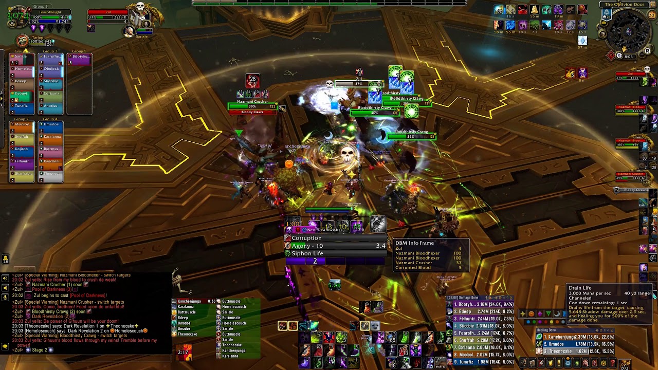 Disjointed vs Heroic Zul, Reborn - Affliction Warlock POV - Zerg Strategy
