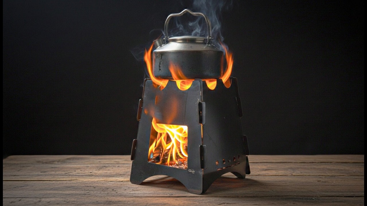 How to Make a Foldable Stainless Steel Wood Stove! 🔥 Ultimate DIY Camping Gear