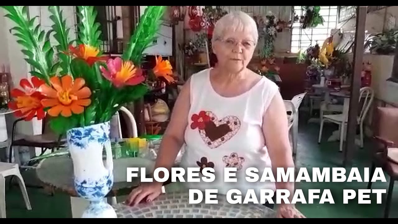 Flores e Samambaia de Garrafa pet | Vó Neide e suas pets