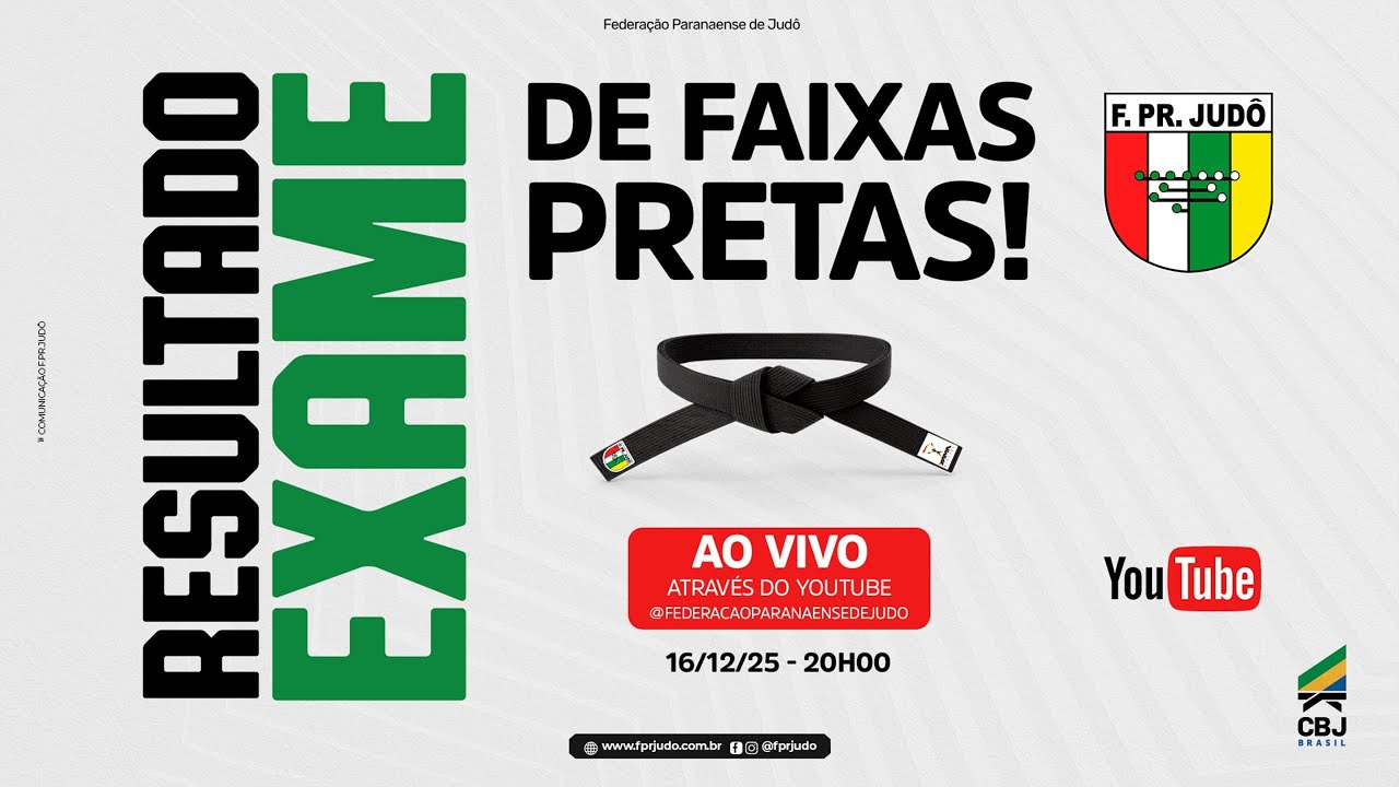 Resultado Exame de Faixa Preta 2025 🥋 | Federação Paranaense de Judô (F.PR.Judô)