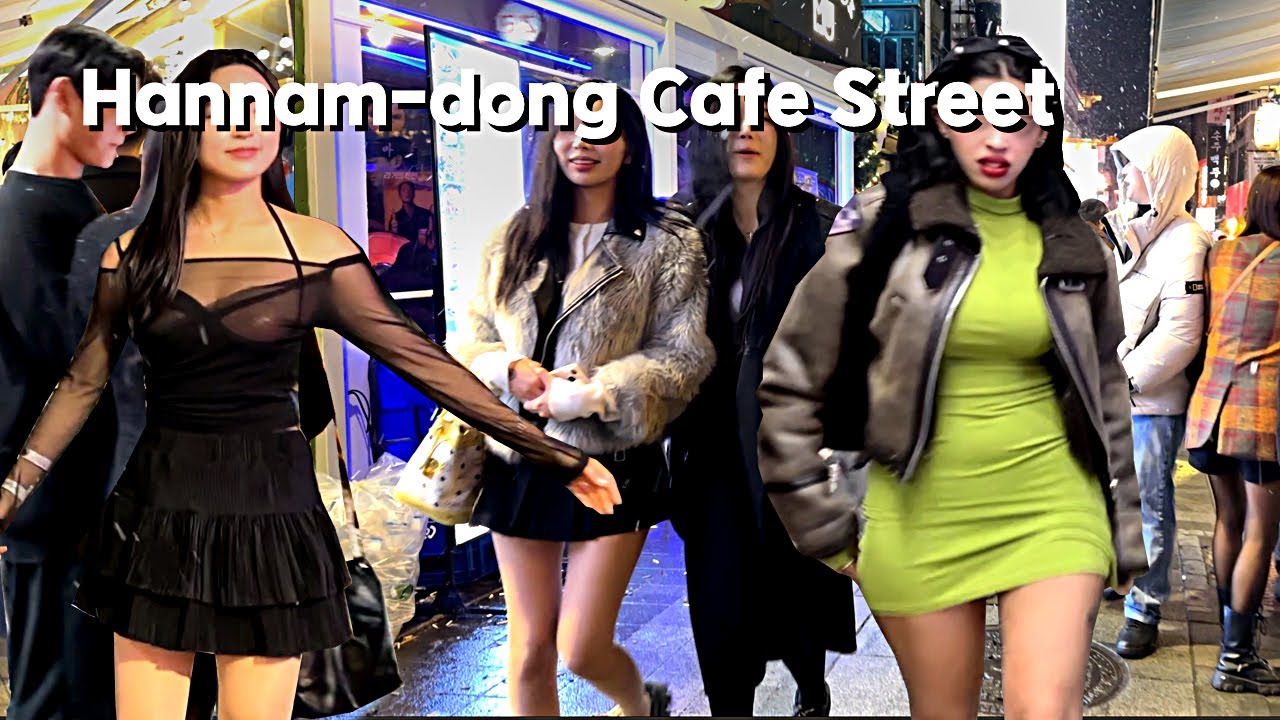 [4K SEOUL KOREA]😍😍주말 새벽2시 눈내리는 이태원클럽거리🔥🔥Itaewon Club Street/Seoul, Korea/City Stroll