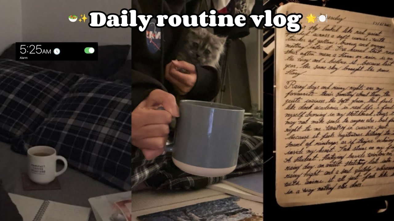 Daily routine vlog 🍽️☕🌟🕔-school-5:00am-routine 🥗
