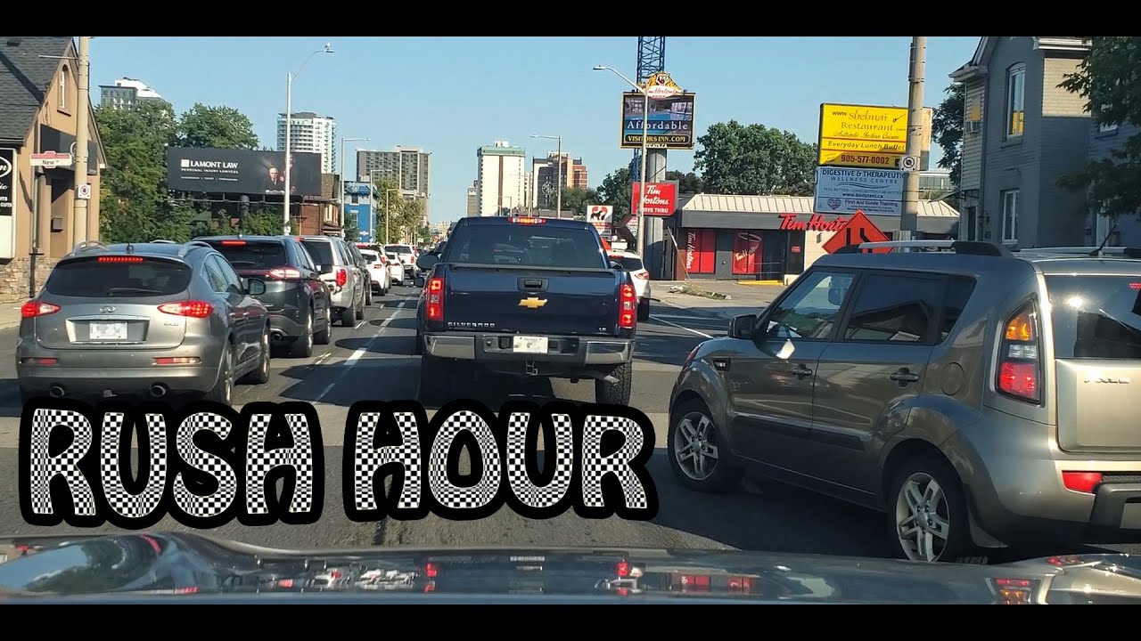 Driving Downtown Hamilton in Rush Hour