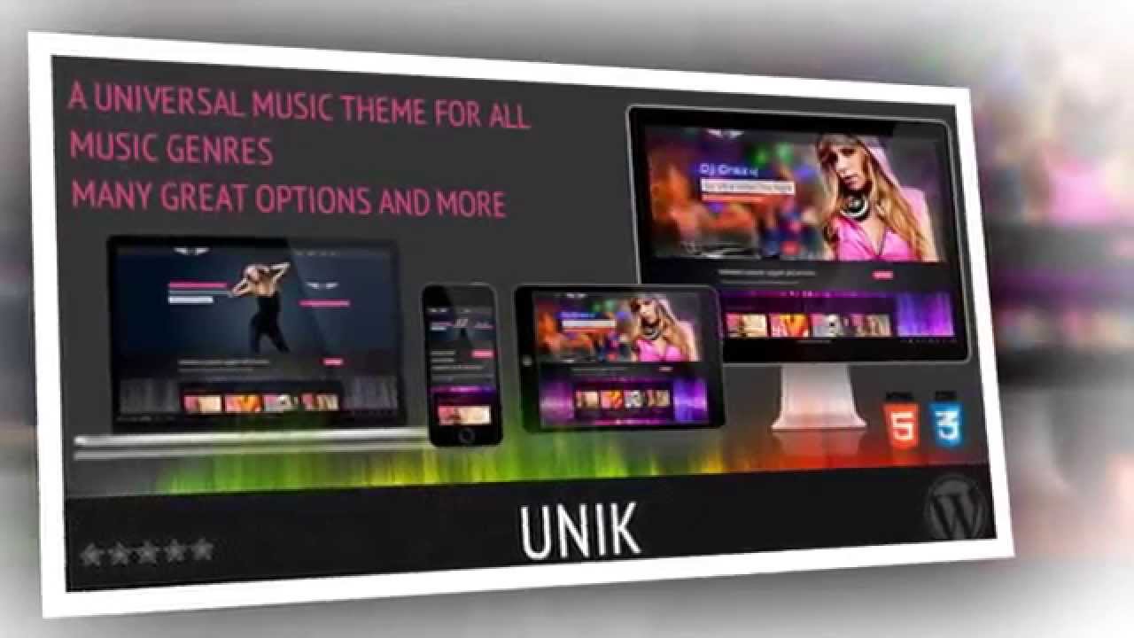 UNIK Universal Music Wordpress Theme - Video ServerThemes.Net