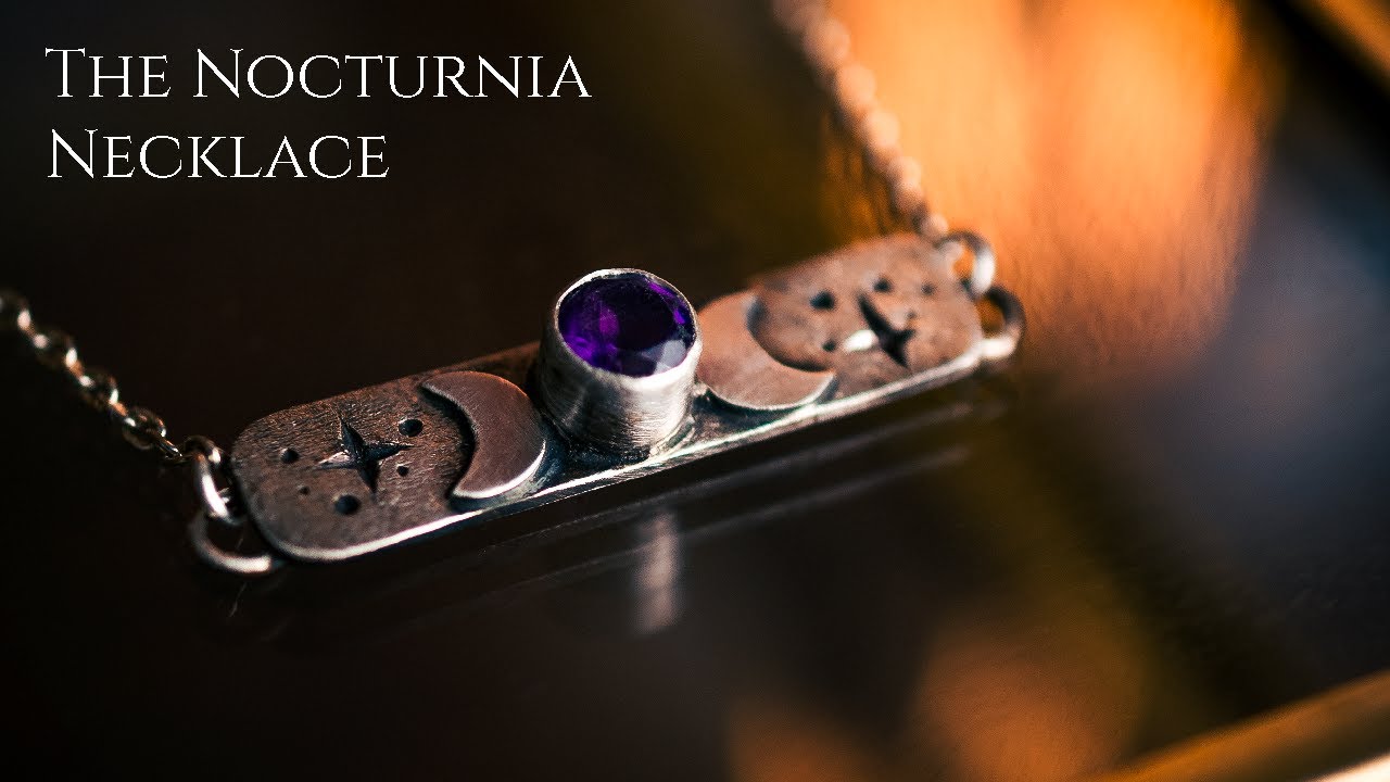 Making handmade jewelry out of sterling silver, inspired by the moon.