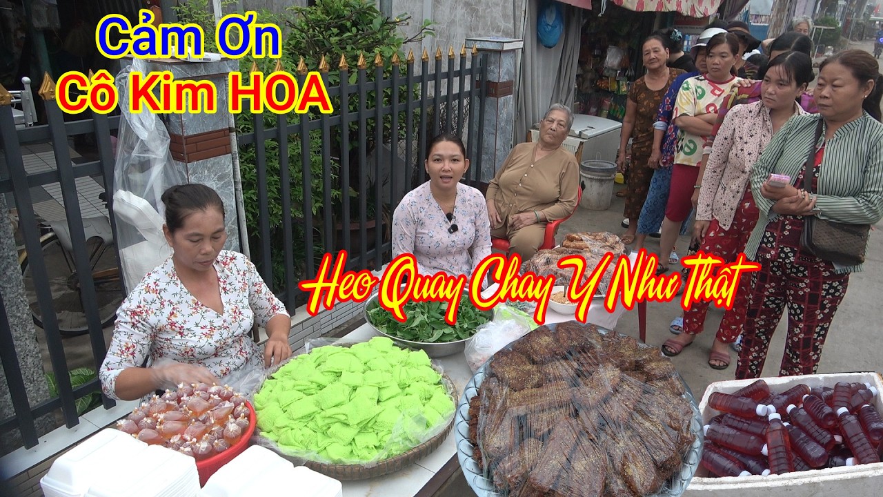 Bánh Hỏi Heo Quay Chay Hấp Dẫn Được Cô Kim HOA Ở Quận 9 Gửi Tặng Bà Con Nhân Ngày Vía Quan Âm\DDĐQ