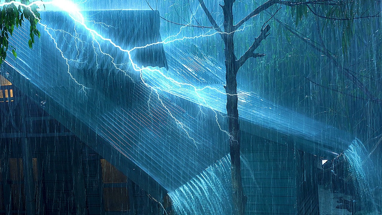 Terapia Para Una Noche Lluviosa: 3 Minutos Para Dormir Profundamente Con Lluvia Intensa Y Truenos