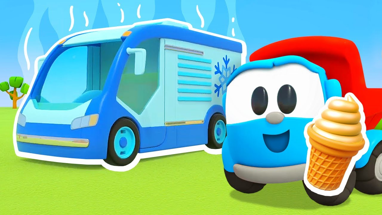 Leo the truck & the fridge car for friends. Funny cartoons for kids & car stories for toddlers.