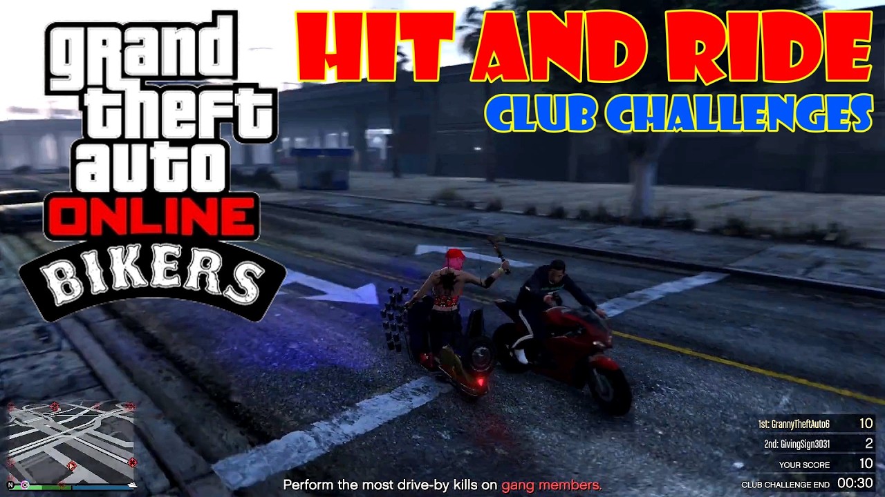 Hit And Ride 🚳 MC Club Challenges | Bikers • GTA 5 Online