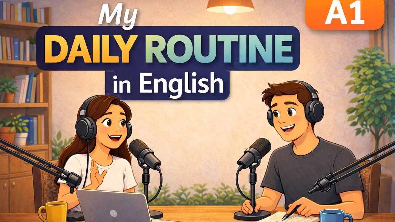 Daily Routine English Conversation – Easy for Beginners practice english podcast 