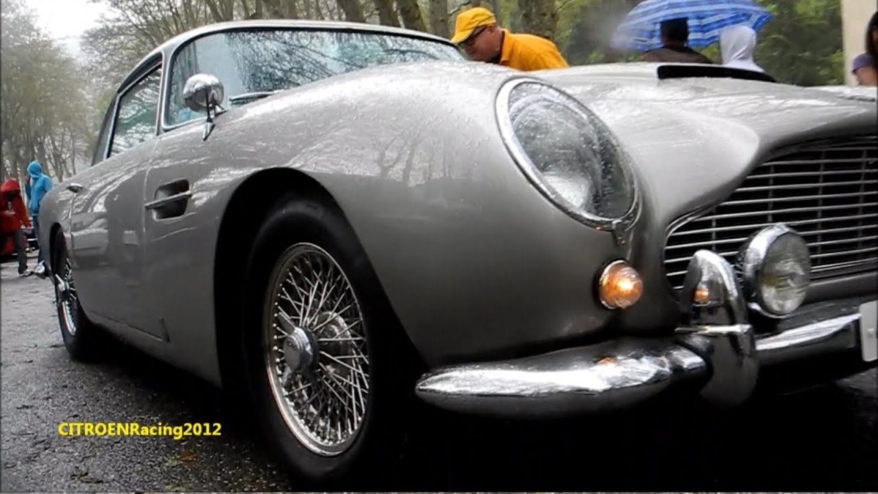 Rare ASTON MARTIN DB5 1963 James Bond 007 Sound british car show Nantua  [HD]