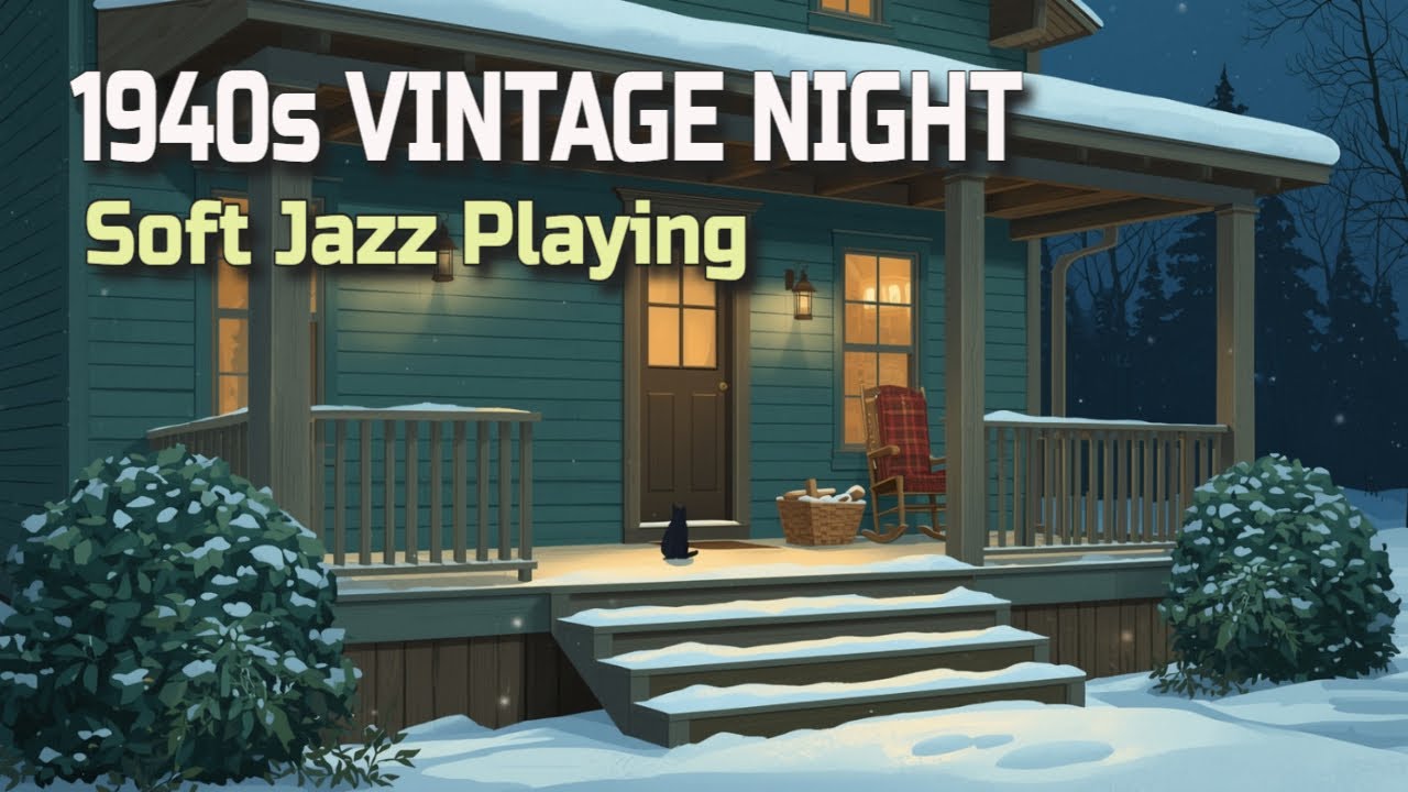 👉 1940s VINTAGE NIGHT WITH SOFT JAZZ PLAYING | 1940s SOFT JAZZ PLAYLIST