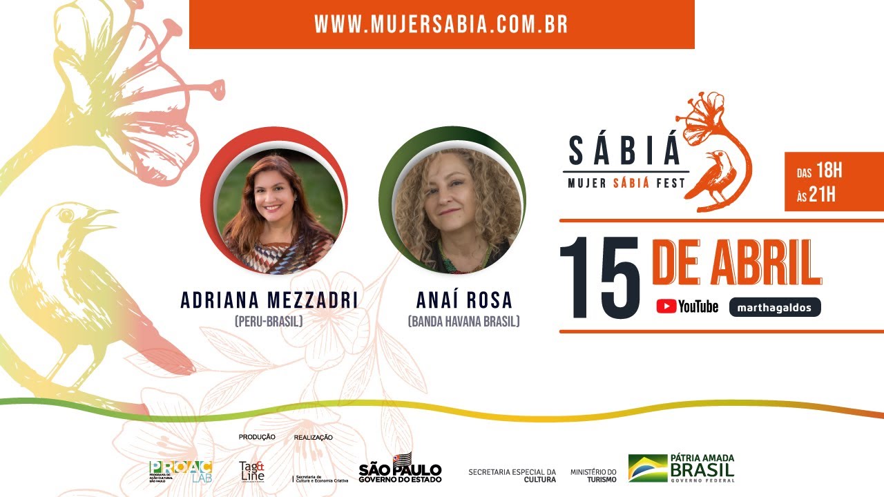 – MUJER SÁBIÁ FEST –  Adriana Mezzadri & Anai Rosa - 15 de abril 2021