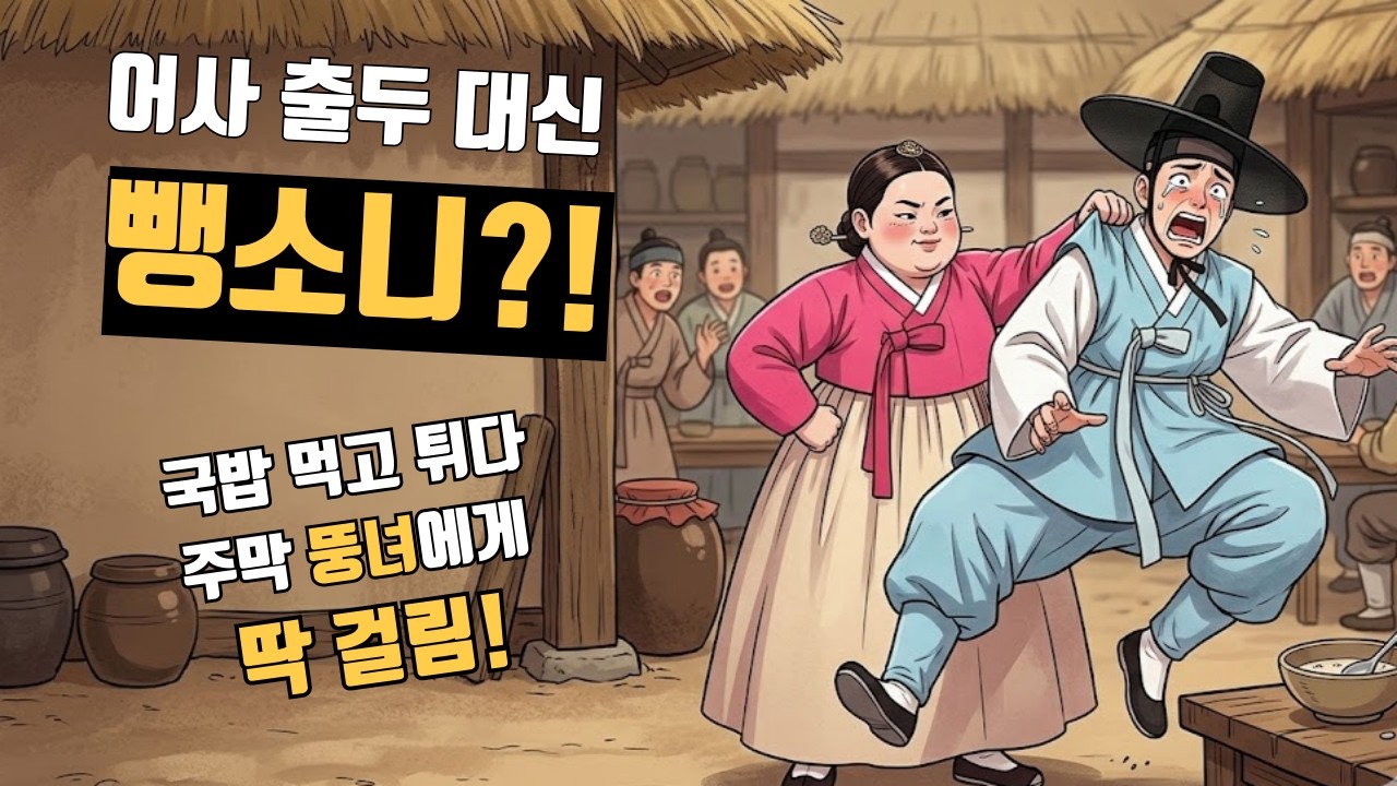 밥값 안내고 도망가다가 100kg 뚱녀 주모에게 걸린 빈털털이 선비 [설공야담#4]