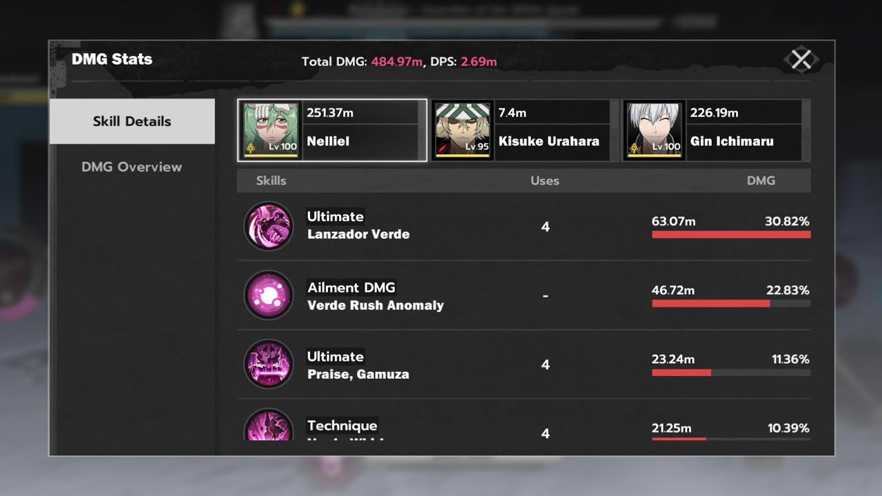 Bleach Soul Resonance Runuganga boss (training), B2 Nel + B0 Gin + B1 Urahara