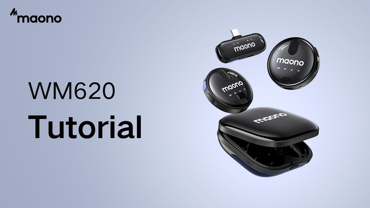 Maono Tutorial-Micrófono inalámbrico de nueva generación Maono WM620