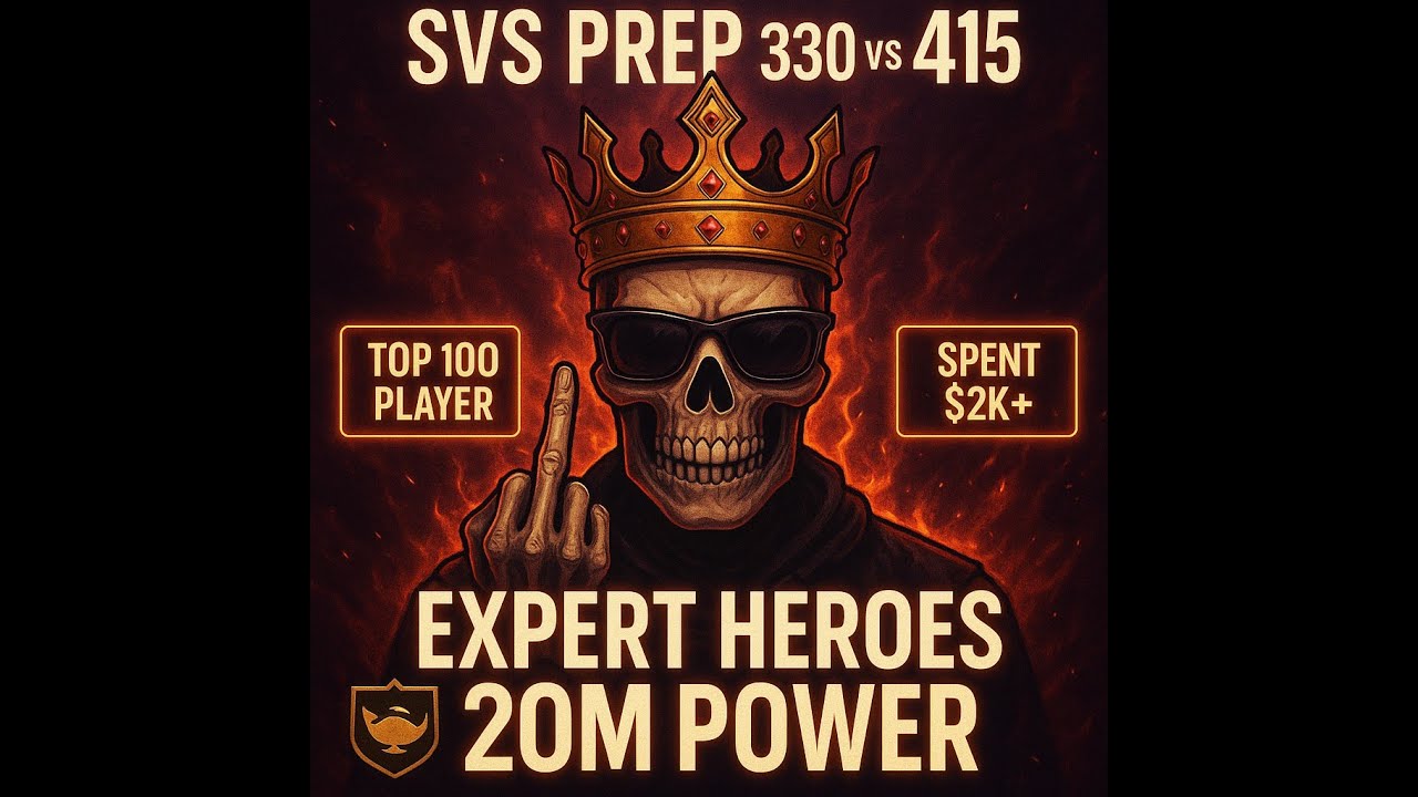 SLAYER Pushes Expert Heroes to 20M Power | $2,500+ Spent | Top 100 WOS